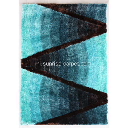 Polyester zijde Shaggy Blading kleur Design tapijt